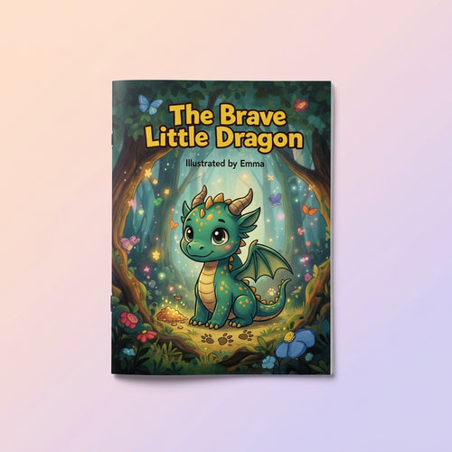 Printed storybook - The Brave Little Dragon stapled comic booklet, no figurine